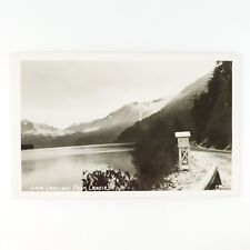 Olympic Peninsula Lake Crescent RPPC Postcard 1950s Washington State Road D1522 picture