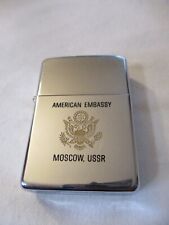 Vintage American Embassy Moscow USSR 1988 Zippo Lighter / Cold War picture