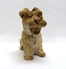 Vintage 1940's Chalkware Scottish Terrier Scottie Dog Figurine picture