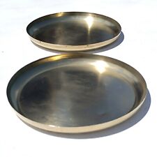 Vintage French Vintage Brass Balancing Pans Scales 10.2inch 1.1lbs Gift Idea picture