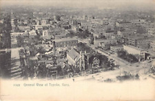 Postcard KS: Bird's Eye View of Topeka, Kansas, B&W Photo, 1900's UDB, Antique picture
