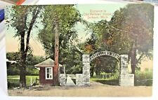 1916 JACKSON MICHIGAN MI Postcard Entrance to the Odd Fellows Home Jackson MIch picture