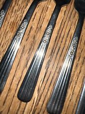 VTG Lot Of 14 MCM Oneida Thor Fluted Rose Stainless Flatware Fork Spoon Knife picture