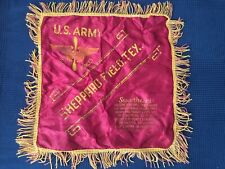 Antique WW2 Satin Sweetheart Pillow Case Sham Sheppard Field Texas US Army CLEAN picture