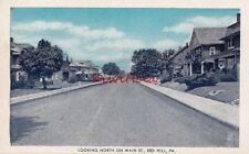 Postcard Looking North on Main St Red Hill PA picture