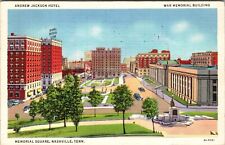 Nashville TN-Tennessee, Memorial Square, Hotel View, Vintage Postcard picture