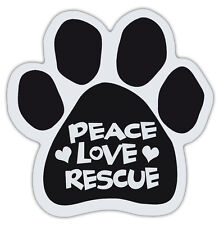 Dog Paw Shaped Magnets: PEACE LOVE RESCUE | Dogs, Gifts, Cars, Trucks picture