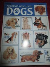 Vintage AMERICA'S BEST LOVED DOGS Counted Cross Stitch BOOKLET - 2000 picture