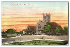 1911 Presbyterian Church Chapel Exterior Building San Pedro California Postcard picture