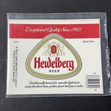 Vintage 1970s Heidelberg Beer UNUSED Paper Label Seattle Washington Q2107 picture
