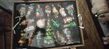 THOMAS PACCONI CLASSICS Vintage Christmas Ornaments Set- 2003 + Wood Crate *Read picture