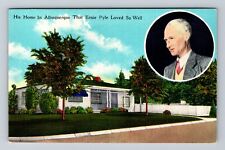 Albuquerque NM-New Mexico, Ernie Pyle Residence, Antique Vintage Postcard picture