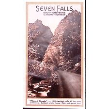 1930s BROCHURE SEVEN FALLS SOUTH CHEYENNE CANON HIGHWAY COLORADO WATERFALL Z145 picture