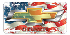 Chevrolet - Brushed Aluminum Front Car Truck Tag License Plate picture
