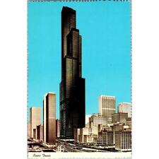 Vintage Postcard Chicago Illinois Sears Tower Before Construction 1973 picture