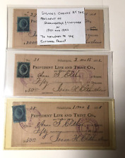 1880's Signed Checks by Isaac Clothier - Founder of Strawbridge & Clothier Phila picture