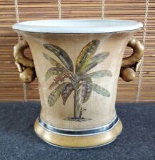 British Colonial Raymond Waites Palm Cache Pot Planter picture