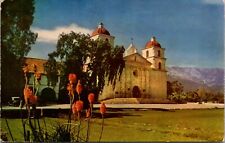 Santa Barbara, CA, Mission Santa Barbara, Unused Chrome Vintage Postcard picture