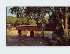Postcard An Early American Covered Bridge West Cornwall Connecticut USA picture