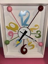 George Nelson Kirch Verichron Wall Clock Colorful Numbers & Balls - 1950's Style picture