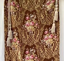 Antique French Cotton fabric 19th Century Curtain Panels Upholstery picture