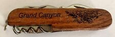 GRAND CANYON POCKET KNIFE WITH 1 BLADE & 8 TOOLS, BROWN WOODEN HANDLE picture