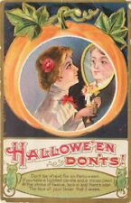 Halloween, Women with Candle seeing Boy Friend in Mirror, Halloween Don'ts picture