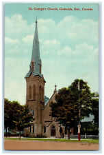 c1910 St. George's Church Goderich Ontario Canada Antique Unposted Postcard picture