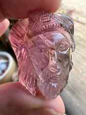 Pink Tourmaline carving unknown date or maker, Antique California, Chinese ? picture