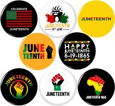 JUNETEENTH x 8 NEW 1 Inch (25mm) BLACK LIVES MATTER Buttons Badges Pins BLM 6-19 picture
