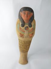 UNIQUE ANTIQUE ANCIENT EGYPTIAN Big Ushabti Servant Minions Dead Winged Isis picture