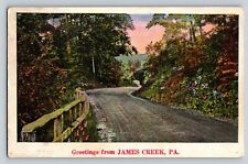 James Creek PA-Pennsylvania, GREETINGS 1937 vintage Postcard picture