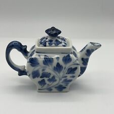 Miniature Blue And White Floral Porcelain Tea Pot  picture