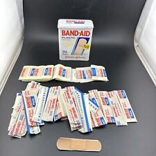 Vintage Johnson & Johnson Band-Aid Brand Plastic Strips Value Pack 70 Tin Case picture