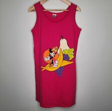 Vtg Disney Minnie Mouse T-shirt Dress Womens Size S/M 100% Cotton Pink picture