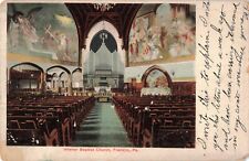 Interior Baptist Church Franklin PA c1908 Postcard A134 picture