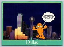 Postcard Garfield Cat Cartoon Greetings From Big D Dallas 1978 Jim Davis Z17 picture