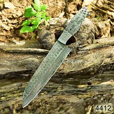 12' Handmade Damascus Steel Fixed Blade chef knife kitchen knife blank blade picture