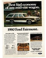 1980 Ford FAIRMONT Squire White Station Wagon Vintage Ad  picture
