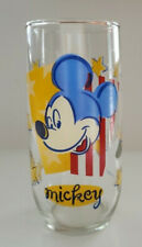Vintage Disney Mickey Mouse Drinking Glass Yellow Stars 6