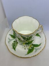 VTG Hammersley Cup & Saucer England FineBone China Porcelain Lily of The Valley picture