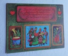 UNUSED Vintage 1970s Christmas Card LET US BE MERRY AND SING Victorian Carolers picture