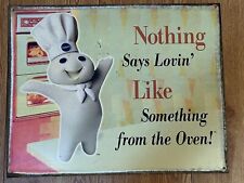 Vintage Poppin Fresh Pillsbury Doughboy Advertising Tin Metal Sign 15x12