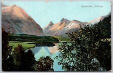 Romsdalen Norway 1915 Scenic Postcard Mountain Valley Fjord picture