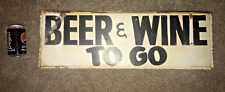 Trade Sign Authentic Original Vintage MCM All Metal Advertising Beer & Wine 18