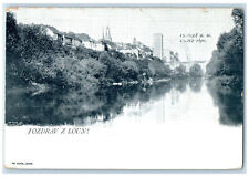 c1905 River View Greetings From Louny Ústí nad Labem Czech Republic Postcard picture
