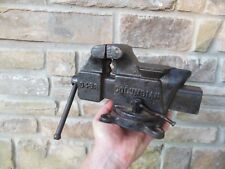 VINTAGE COLUMBIAN D43 1/2 BENCH VISE WITH ANVIL 3-1/2