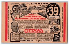 Pittsburg PA Postcard Free Ottawa MFG Co. Logging Advertising c1910's Antique picture