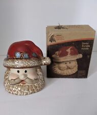 Santa Candle Holder New In Box Christmas Santa Candle Holder picture