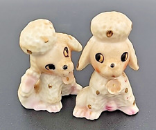2- Vintage Miniature Poodles Bone China  1950s Japan picture